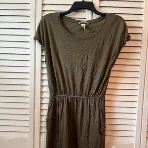 H&M Basics Dress / Olive Green / Size S